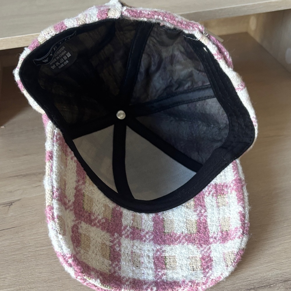 Wyeth by Todd Magill Pink and Cream Checkered Cap Hat - Picture 3 of 8
